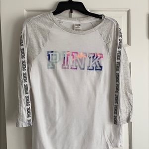 PINK Victoria's Secret Tops - Pink long sleeve✨ 3/4 length sleeves super cute PINK Victoria's Secret Tops - Pink long sleeve✨ 3/4 length sleeves super cute